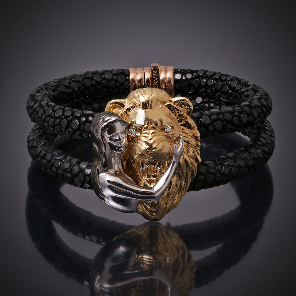 Panthera leo and angle series bracelet