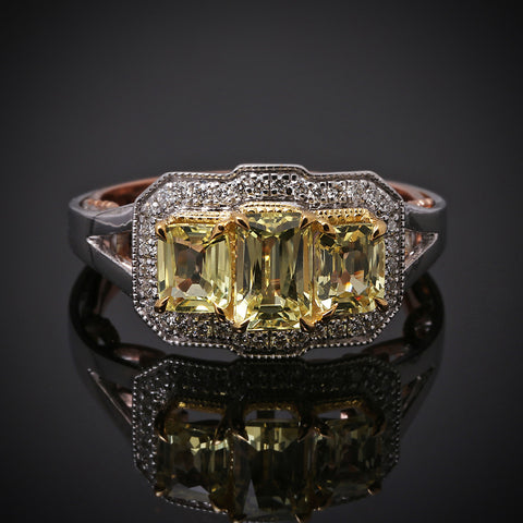 Asscher Cut diamond ring